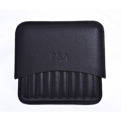 Сигаретница P&A на 10 штук, натуральная кожа, черная T114-black