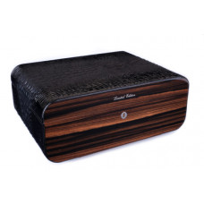 Хьюмидор для сигар для сигар Gentili Croco Black на 75 сигар Limited Edition SV75-Croco-Black