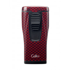 Зажигалка для сигар Colibri Monaco три турбо-пламени красный карбон LI880T12