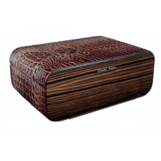 Хьюмидор для сигар Gentili Croco Brown на 40 сигар Limited Edition SV40-Croco-Dark