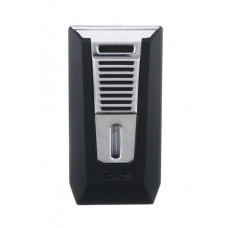 Зажигалка для сигар Colibri Slide два турбо-пламени черная-хром LI850T11