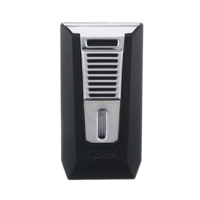 Зажигалка для сигар Colibri Slide два турбо-пламени черная-хром LI850T11