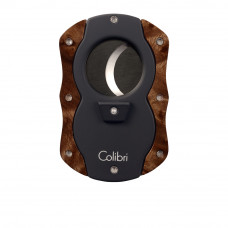 Гильотина для сигар Colibri с отделкой деревом, Темный кап CU100T31