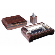 Подарочный набор аксессуаров для сигар Gentili SET-SV10-Croco-Brown