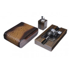 Подарочный набор аксессуаров для сигар Gentili SET-SV10-Croco-Brown-2