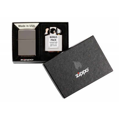 Набор Зажигалок ZIPPO 29789 Black Ice (+ трубочный инсерт)