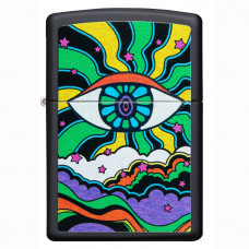 Зажигалка ZIPPO 49699 Black Light Eye Black Matte