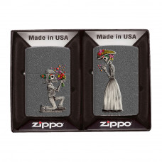 Набор Зажигалок ZIPPO 28987 Day Of Dead Skulls Set Iron Stone