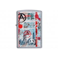 Зажигалка ZIPPO 49662 Anarchy Desing Street Chrome