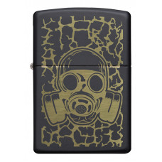 Зажигалка ZIPPO 49574 Skull Gas Mask Black Matte