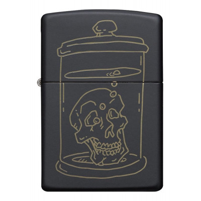 Зажигалка ZIPPO 49575 Skull Design Black Matte