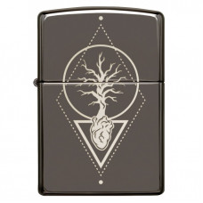 Зажигалка ZIPPO 49687 Heart of Tree Black Ice