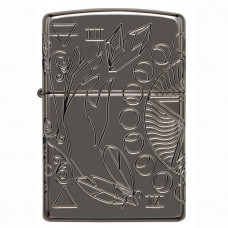 Зажигалка ZIPPO 49689 Armor Wicca Design Black Ice