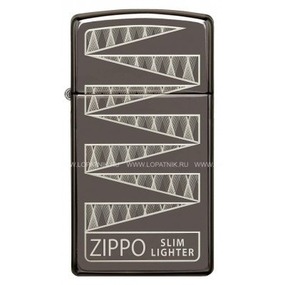  Зажигалка ZIPPO 49709 65th Anniversary ZIPPO Slim Collectible Black Ice