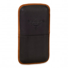 Футляр Gurkha на 3 сигары CO1131 Black Tan