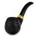 Трубка для табака WoodPipe Груша 005 SandBlast BLACK под фильтр 9 мм