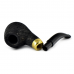 Трубка для табака WoodPipe Груша 005 SandBlast BLACK под фильтр 9 мм
