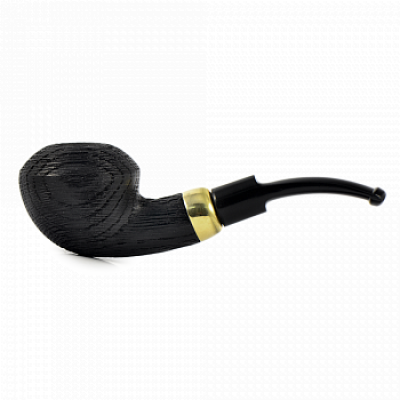 Трубка для табака WoodPipe Груша 007 SandBlast BLACK под фильтр 9 мм