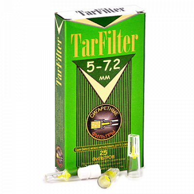  Мундштук TarFilter мини-фильтр 5 - 7,2 мм Слим (25 шт.+5 адаптеров)