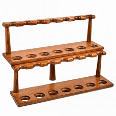 Деревянная подставка для трубок 207 для 14 трубок Brown