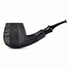 Трубка для табака Astra Nova Morta Apple Bent Faceted Black Blast 245 без фильтра.