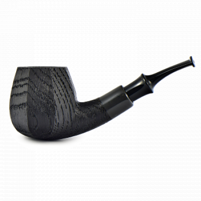  Трубка для табака Astra Nova Morta Apple Bent Faceted Black Blast 245 без фильтра.