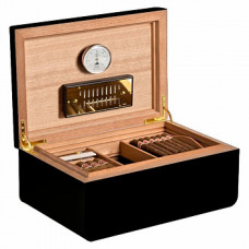 Хьюмидор для сигар Adorini Carrara Black Deluxe на 75 сигар.