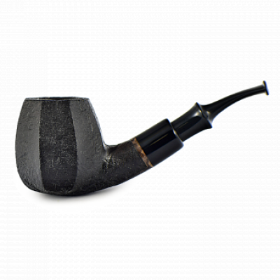  Трубка для табака Astra Nova Apple Bent Faceted Black Blast 145 без фильтра.