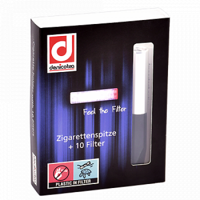  Мундштук для сигарет Denicotea Holder 20267 Ejector Silver
