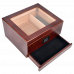 Хьюмидор для сигар для сигар Aficionado Chalet Glass Top Cherry Storage