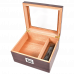 Хьюмидор для сигар для сигар Aficionado Chalet Glass Top Cherry Storage