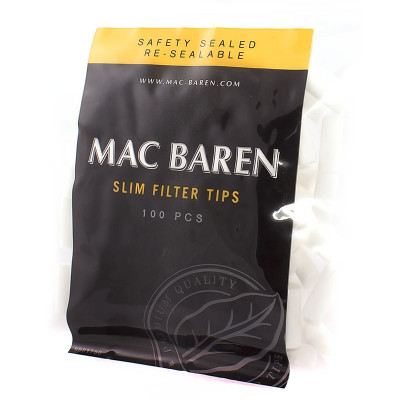 Фильтры для самокруток 6мм Mac Baren Slim 100 шт