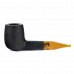 Трубка для табака Stanwell Shorty Dark Black Sand 88 фильтр 9 мм