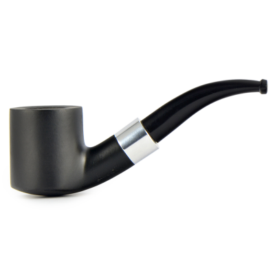Трубка для табака WoodPipe Груша 006 Чёрная фильтр 9 мм