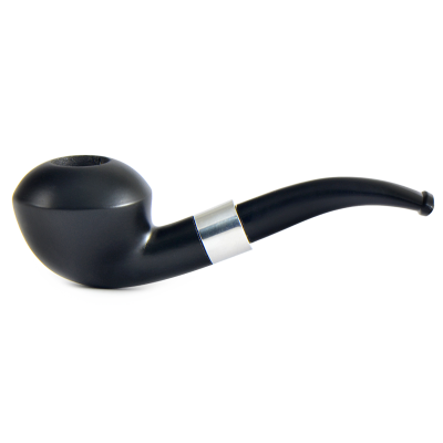 Трубка для табака WoodPipe Груша 007 Чёрная фильтр 9 мм