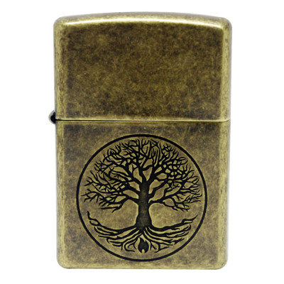 Зажигалка Zippo 29149 Tree of Life Antique Brass
