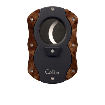 Гильотина для сигар Colibri с отделкой деревом, Темный кап CU100T31