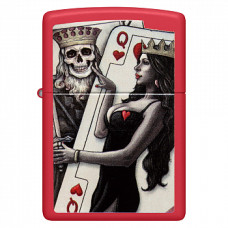 Зажигалка бензиновая Zippo (48624) Skull King Queen Beauty
