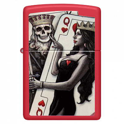 Зажигалка бензиновая Zippo (48624) Skull King Queen Beauty