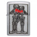Зажигалка бензиновая Zippo (48688) Couple Love Brushed Chrome