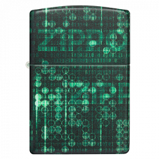 Зажигалка бензиновая Zippo (48408) Pattern Glow In The Dark Green