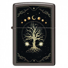 Зажигалка бензиновая Zippo (48636) Mystic Nature Design Black Ice