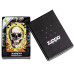 Зажигалка бензиновая Zippo (48640) Skull Design Glow in the Dark Green