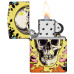 Зажигалка бензиновая Zippo (48640) Skull Design Glow in the Dark Green
