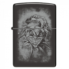 Зажигалка бензиновая Zippo (48914) Clown High Polish Black
