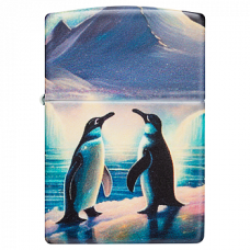 Зажигалка бензиновая Zippo (46014) Penguin Glow In The Dark Green