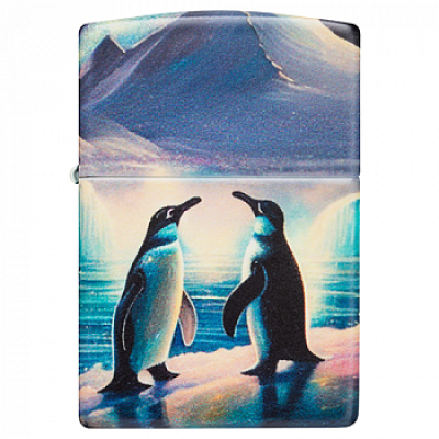 Зажигалка бензиновая Zippo (46014) Penguin Glow In The Dark Green