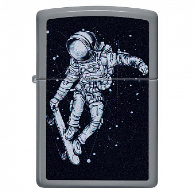 Зажигалка бензиновая Zippo (48644) Skateboarding Astronaut Flat Grey