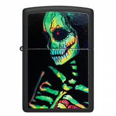 Зажигалка бензиновая Zippo (48761) Skeleton Design Black Light