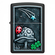 Зажигалка бензиновая Zippo (48724) Ladybug Design Black Matte
